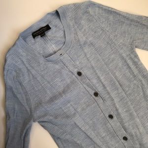 BR Merino Ribbed Pointelle Cardigan